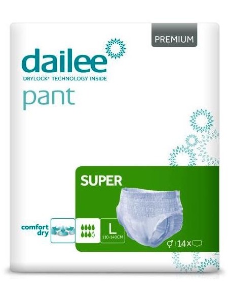 Pants - Mutande assorbenti DAILEE - Assorbenza SUPER - Misura LARGE -  Confezione da 84 pezzi